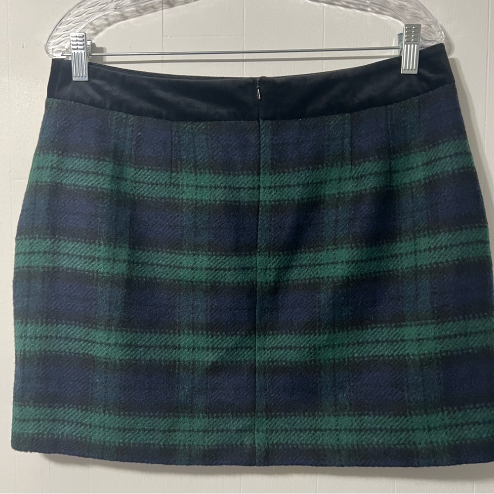 Jack Wills Plaid Wool Blend Academia Preppy Tartan A-line Mini Skirt 10 - Picture 8 of 12